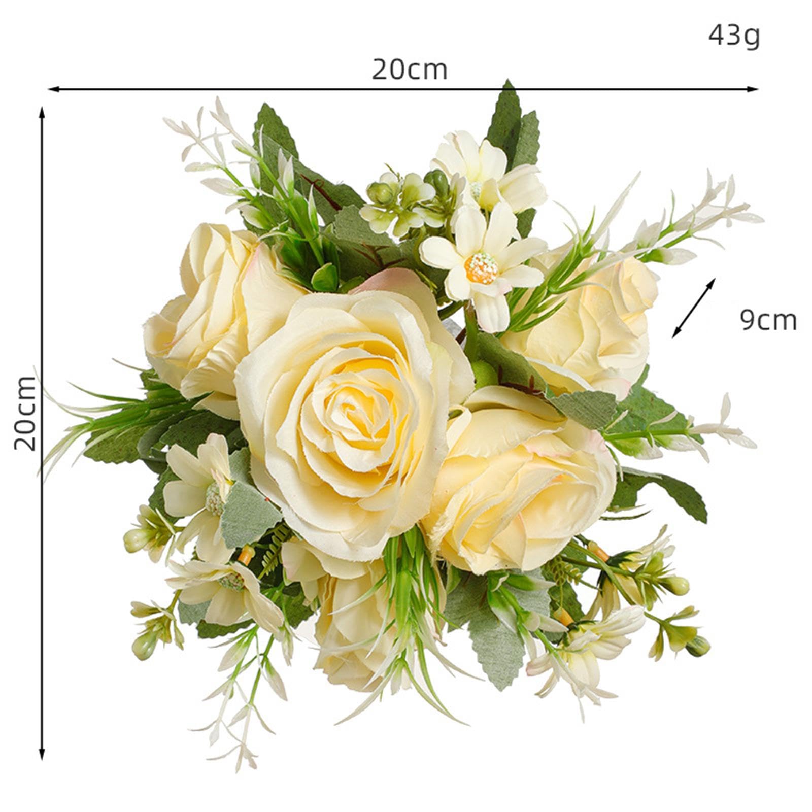 Amazon.de: Perfeclan Knstliche Blumen-Kugel-Arrangement, romantische  Seidenblumen-Kugel, Blumenstrau, knstliche Blumen-Rosen-Kugeln fr  Babyparty, Beige