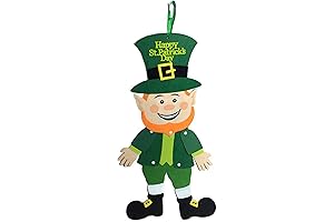 ~ Smiling Jointed Felt Leprechaun Hanging Decoration