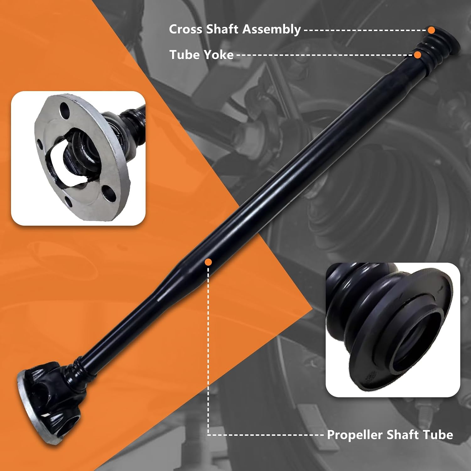 Front Drive Shaft Prop Driveshaft Assembly Replacement for Mercedes-Benz C230 C250 C300 C350 CL550 E350 S550 CLS63 GLK350 SL65 S450 S63 AMG, Front Propeller Shaft Assembly 2044106701 2214101701 938241
