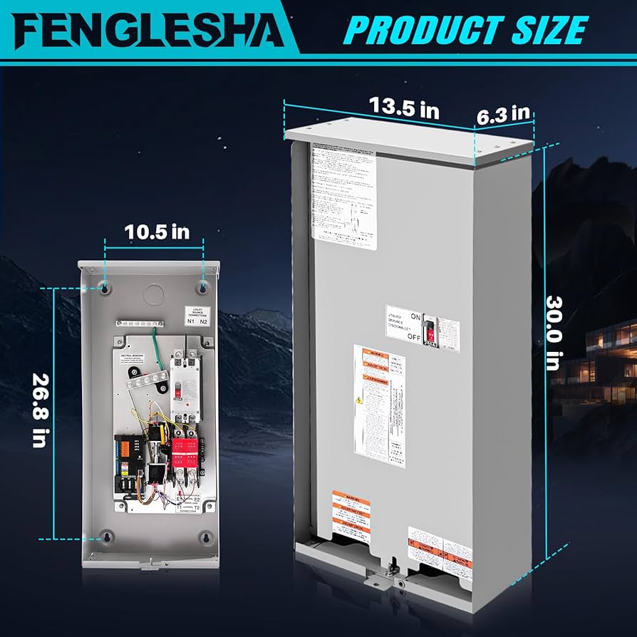 Fenglesha 200 Amp Automatic Transfer Switch Replacement for