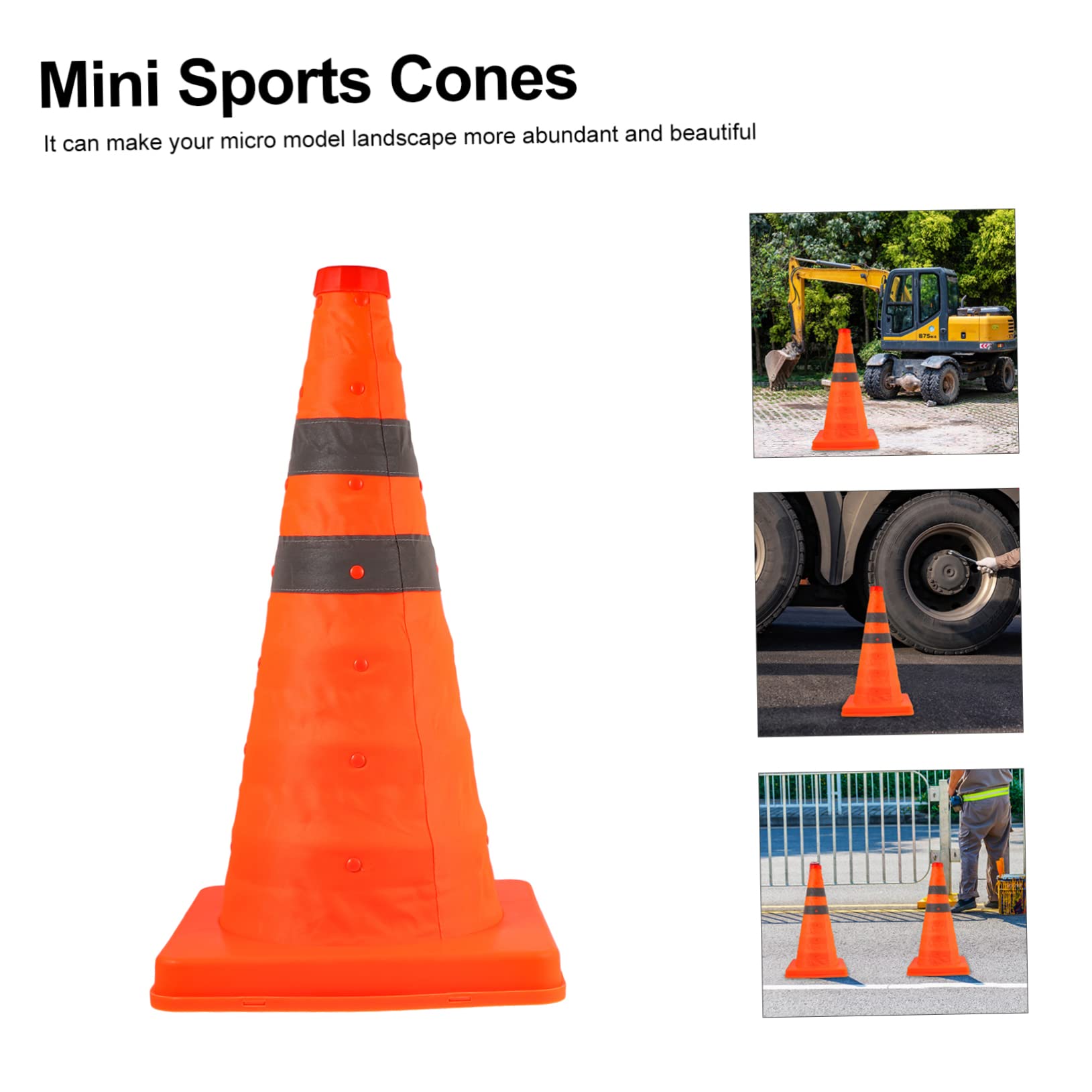 TOYANDONA Json Data Miniature Traffic Cone Telescopic Agility Agility Training Cones for Sports Practice and Field Training Exercises