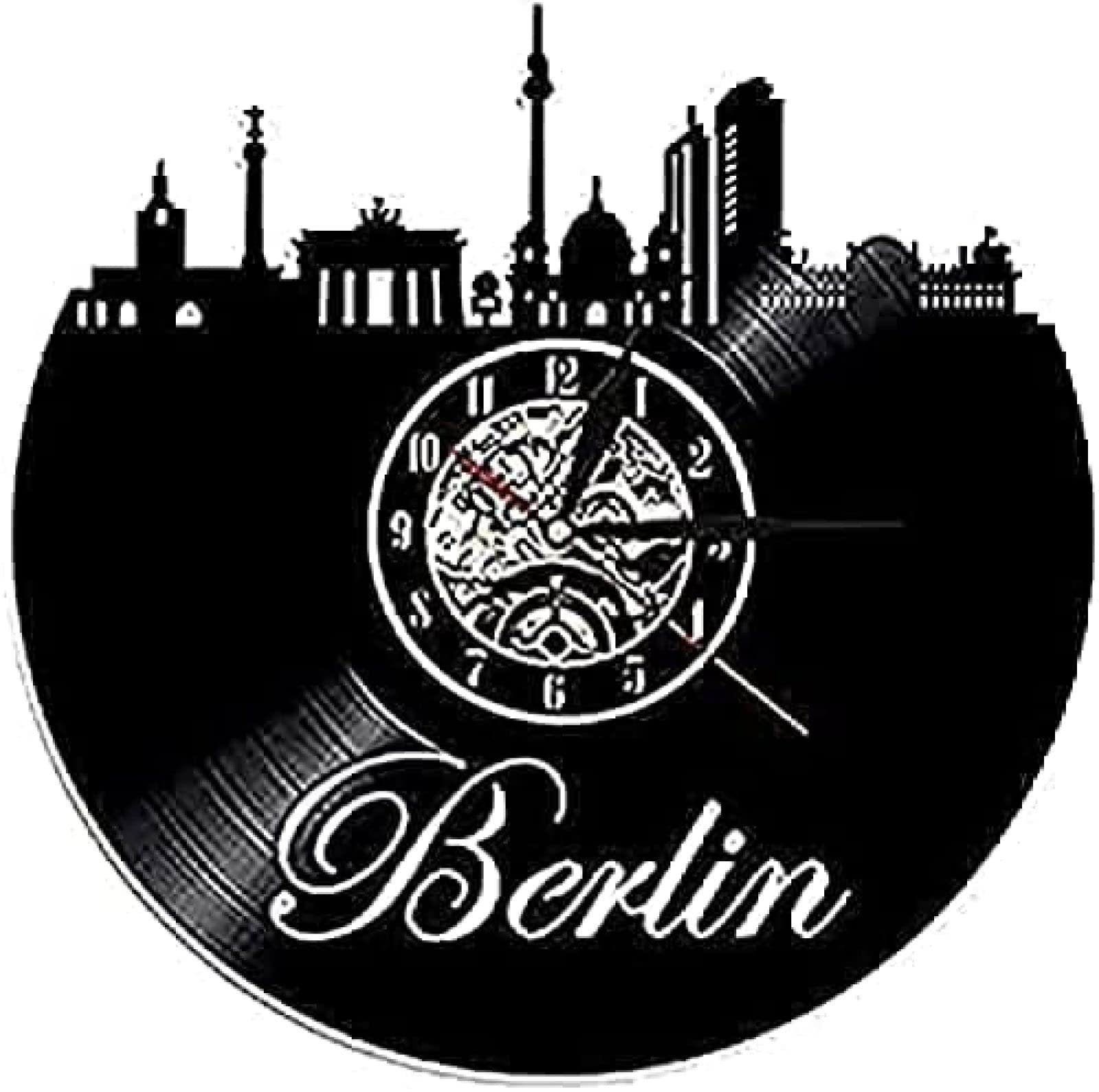 Horloge silencieuse silhouette Berlin pour eviter le bruit nocturne