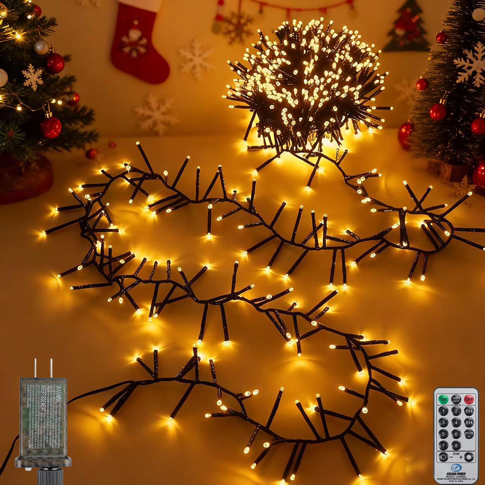 Christmas Cluster Lights Plug-in
