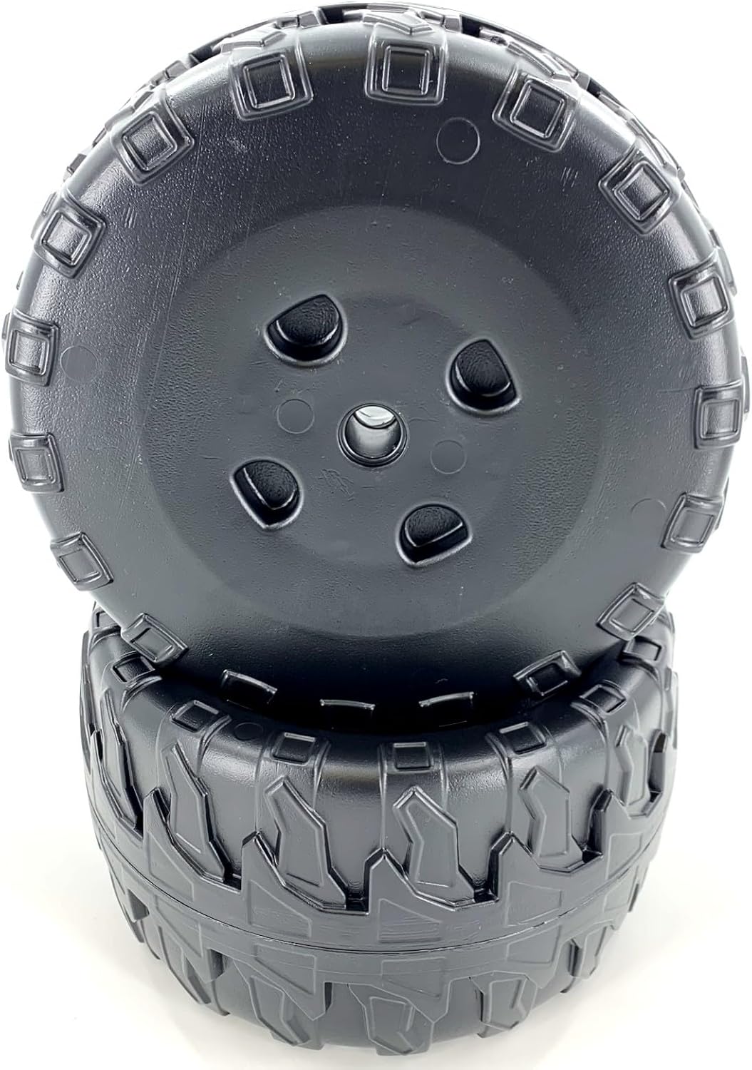 2-Pack BCK85-2659 Replacement Wheel/Tire for 12V Power Wheels Toy Jeep Wrangler, Rubicon Made 2014 or Later (2x Black) NOT for Hurricane.