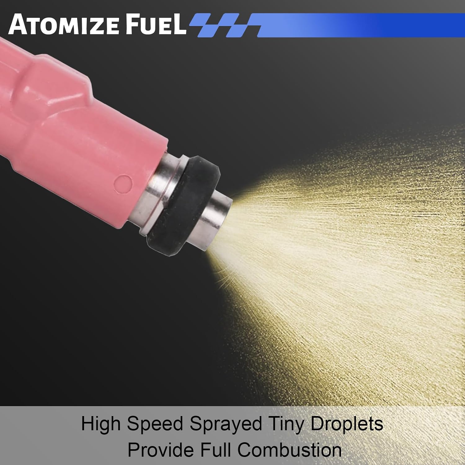 FJ793 Fuel Injectors Fit for 1999-2004 Toyota Tacoma (2.4L 2.7L), for 1998-2000 Toyota 4Runner (2.7L) Replace# 23209-79135, 842-12306, 800-1770N, 23250-75080, Set of 4