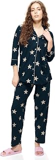 WEET Women's Star Printed Cotton Night Suit Set Price In India