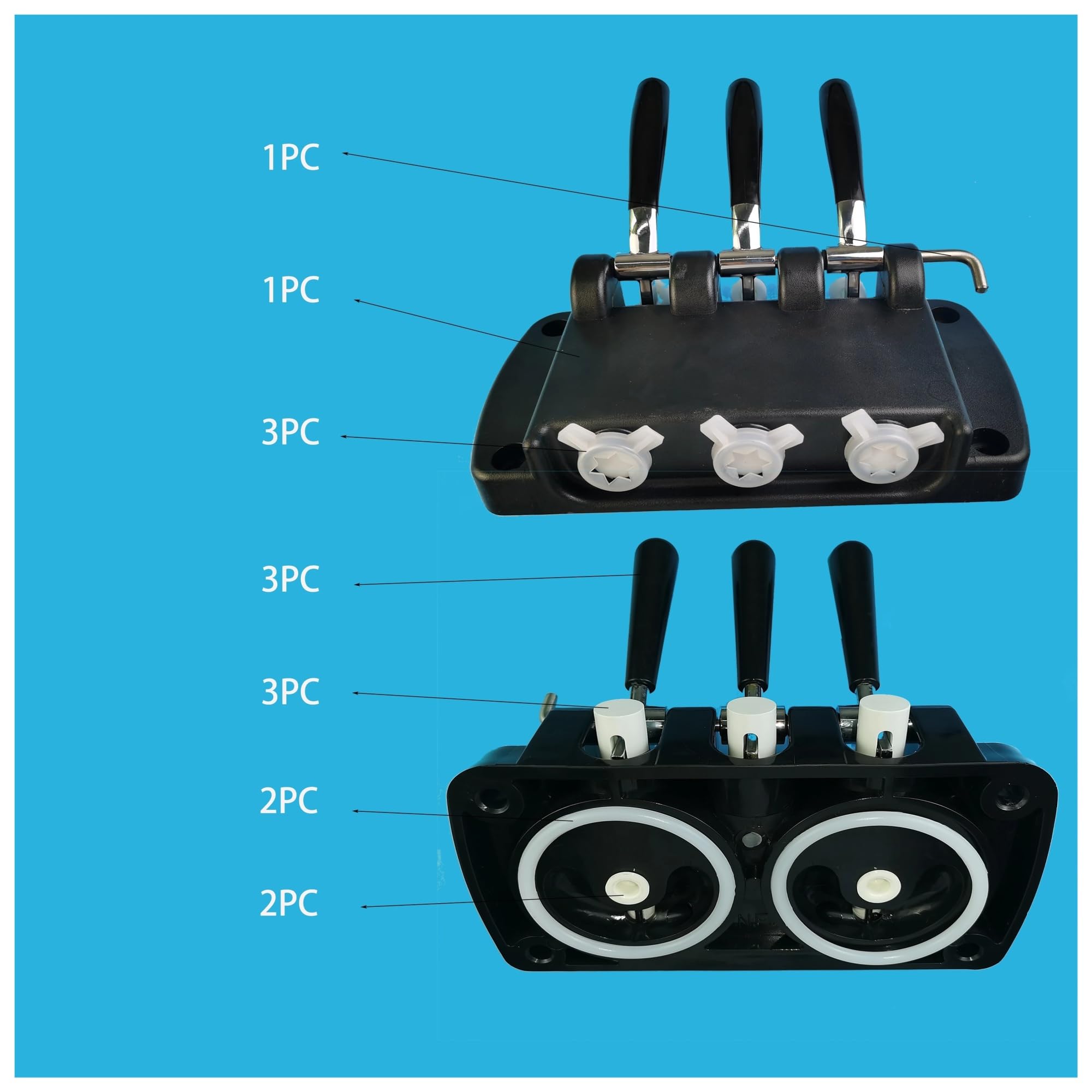 Front Panel Block Discharge Valve Head Face Plate,Compatible With BJ,Compatible With MQL Soft Ice Cream Makers