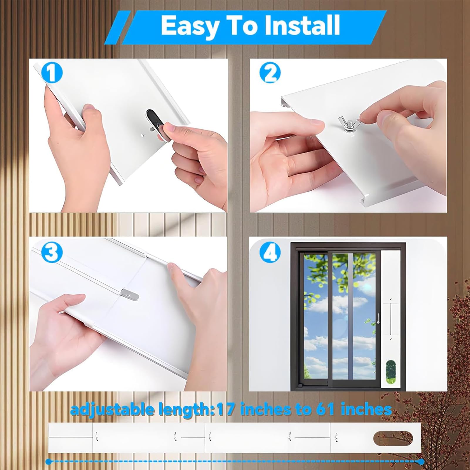 4 pezzi Condizionatore Guarnizione per Finestre,Climatizzatore Portatile Guarnizione,Kit di Tenuta Universale per Aria Condizionata Portatile,Guarnizione per Finestra con Kit Adattatore per Finestra