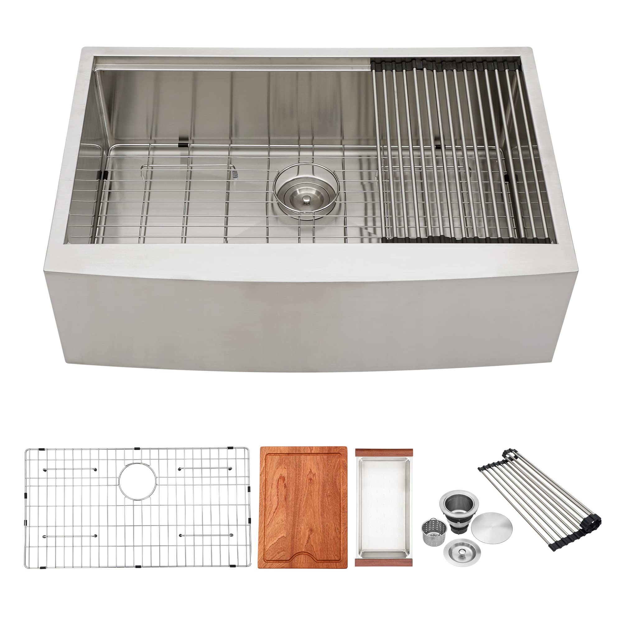 Buy 36 Farm Sink Lofeyo 36 Inch Farmhouse Kitchen Sink Curved Apron