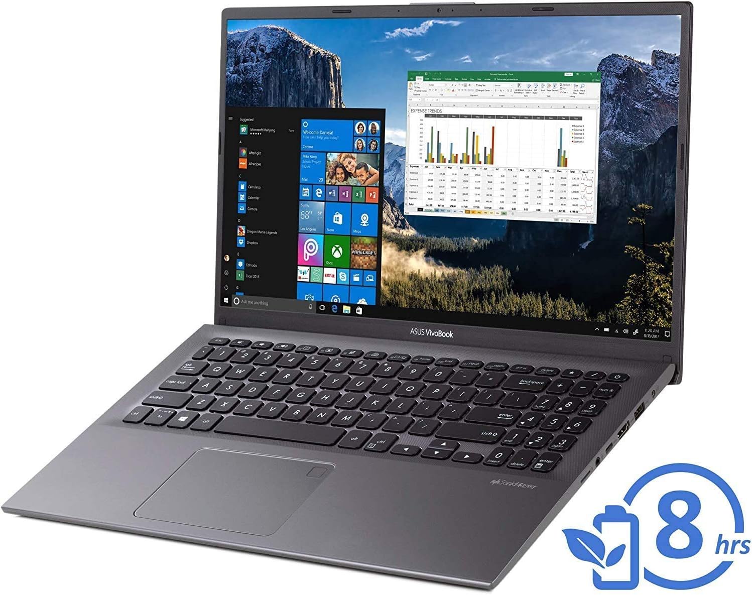 Popular ASUS VivoBook F512DA Laptop, 15.6 FHD Display, AMD Ryzen 3 3200U Upto 3.5GHz, 20GB RAM, 1TB NVMe SSD, Vega 3, HDMI, Card Reader, Wi-Fi, Bluetooth, Windows 10 Pro Popular ASUS VivoBook F512DA Laptop, 15.6 FHD Display, AMD Ryzen 3 3200U Upto 3.5GHz, 20GB RAM, 1TB NVMe SSD, Vega 3, HDMI, Card Reader, Wi-Fi, Bluetooth, Windows 10 Pro