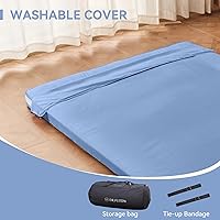 Vista 14 de Dr.Futon Colchón de futón japonés extra grueso plegable enrollable para invitados, tumbona y Tavel