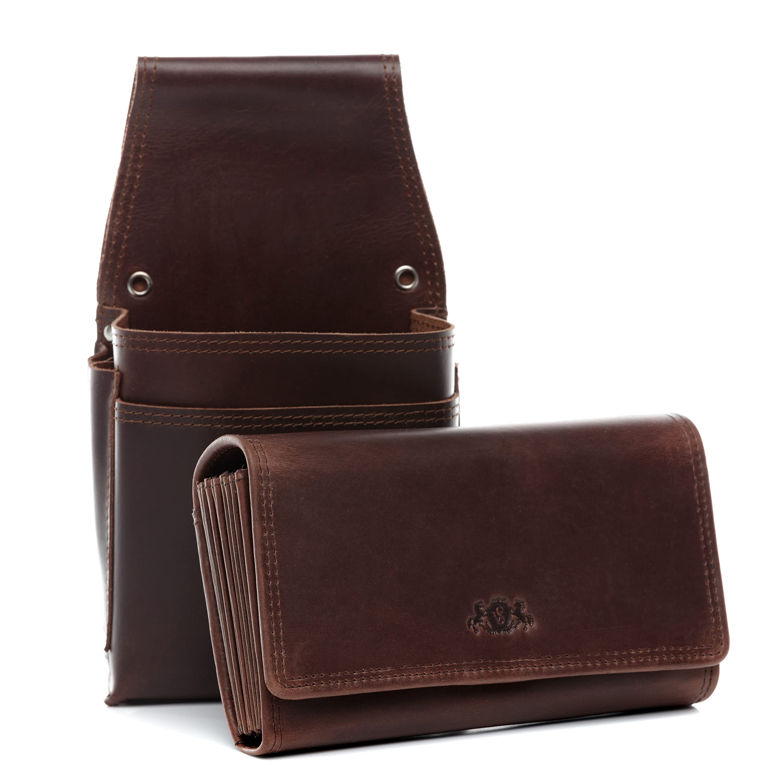 SID & VAIN Funda y Cartera para Camarero o Camarera Cuero I Mozo Billetera I Monedero Billetera Aberdeen Hecho a Mano