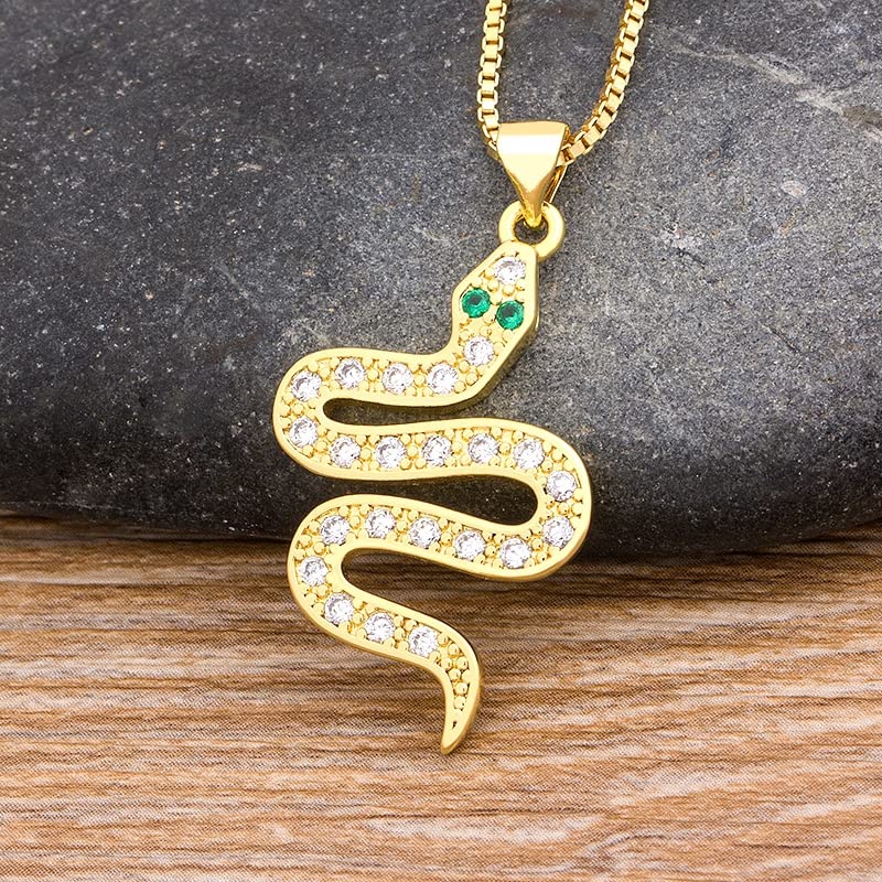 Collier serpent pour filles qui ne s'emmêle pas avec pendentif - 2