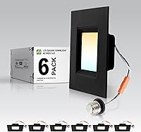 Vista 16 de ASD Iluminación LED empotrada cuadrada negra de 4 pulgadas de retrofit - 9W 709lm 2700/3000/3500/4000/5000K seleccionable regulable LED Downlight