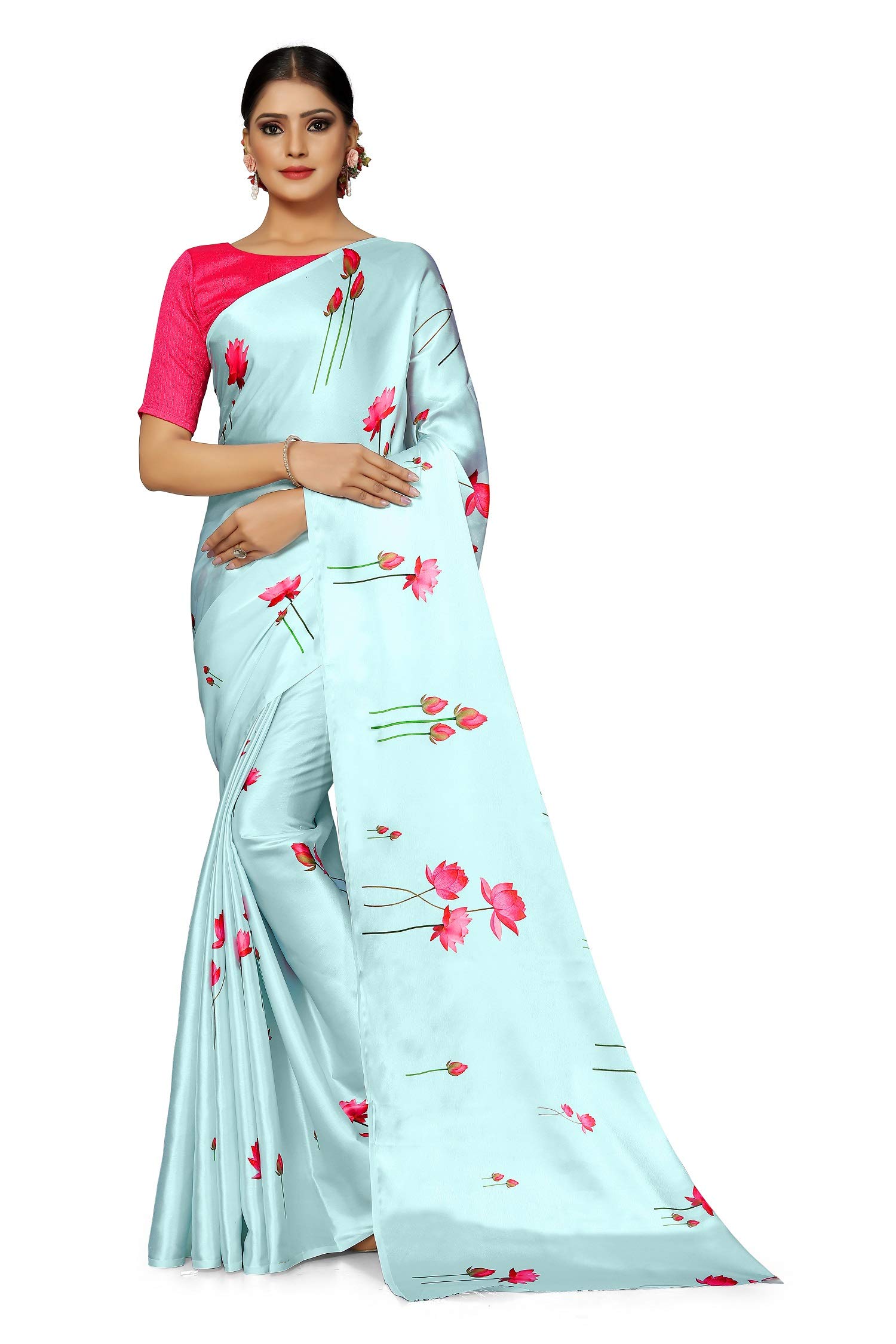 FABIAN FASHIONWomen's Satin Silk Saree