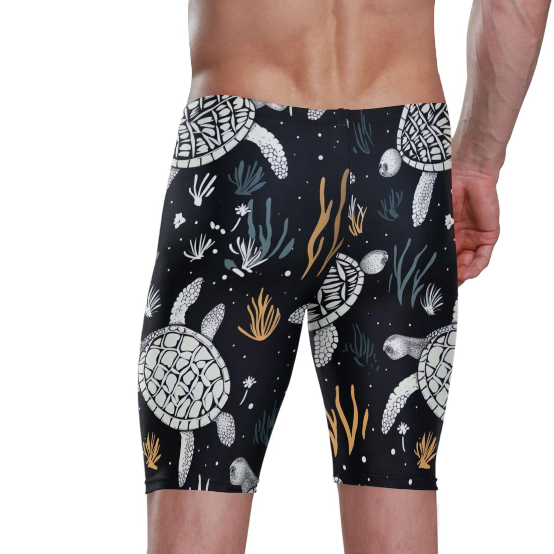 Sea Turtle Tortoise Men's Swim Jammers Swimsuit M B0401205