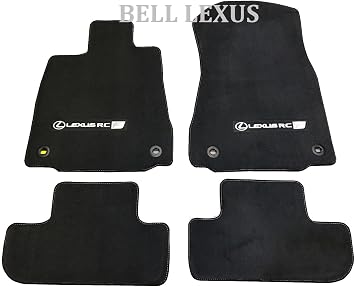 NEW LEXUS OEM Factory Floor MAT Set 2015-2016 RC-F RWD Black W/Silver Stitching