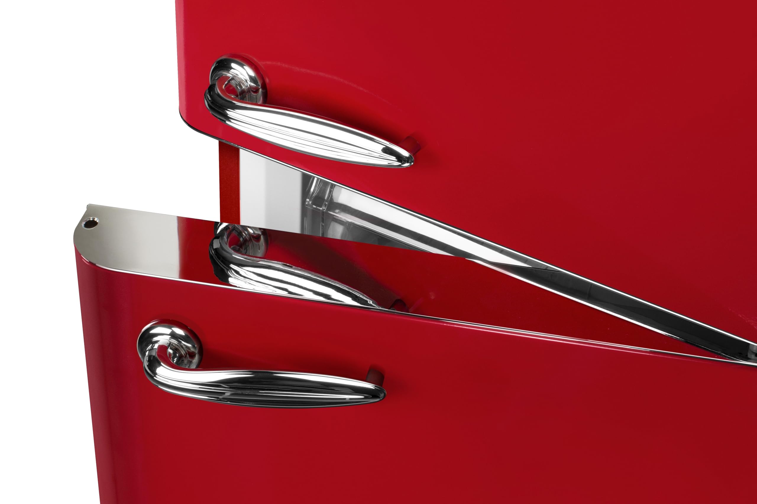 Schneider SCCB250V-RE - Réfrigérateur combiné 249L Vintage Rouge