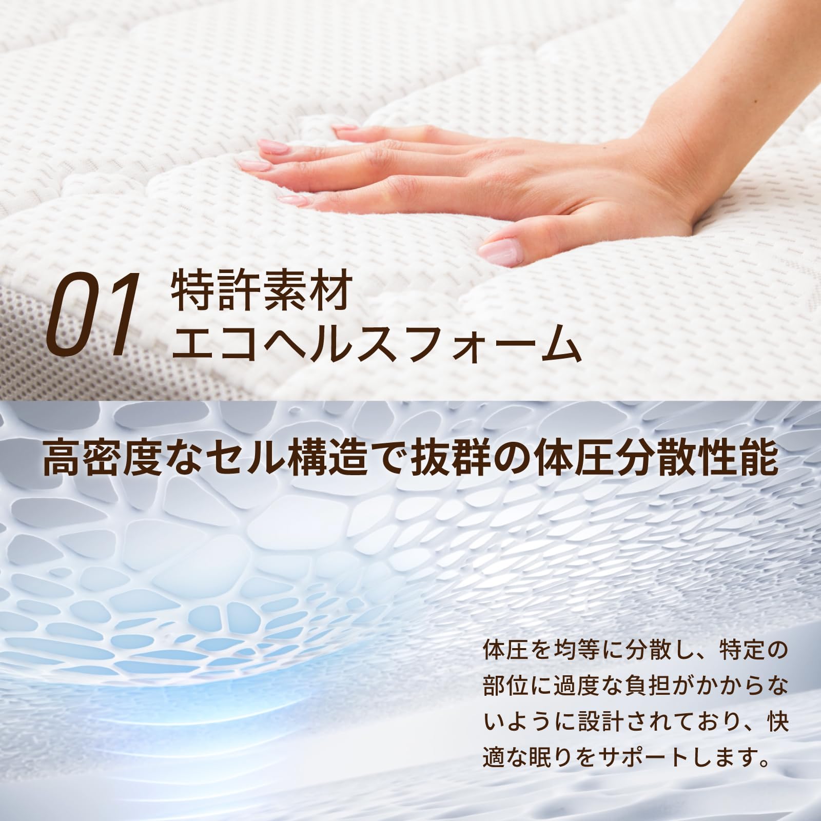 Amazon｜MLILY エムリリー マットレス トッパー 高反発＆低反発の二層