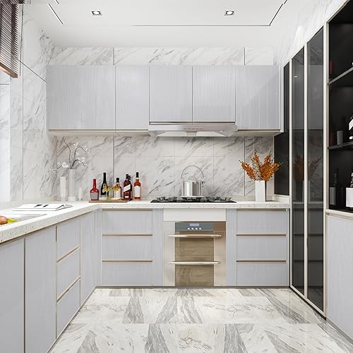 Miniatura 2 de WADILE Papel tapiz de madera para despegar y pegar de 15.9 x 196.8 pulgadas, papel adhesivo para armariosencimeras, impermeable, papel de pared