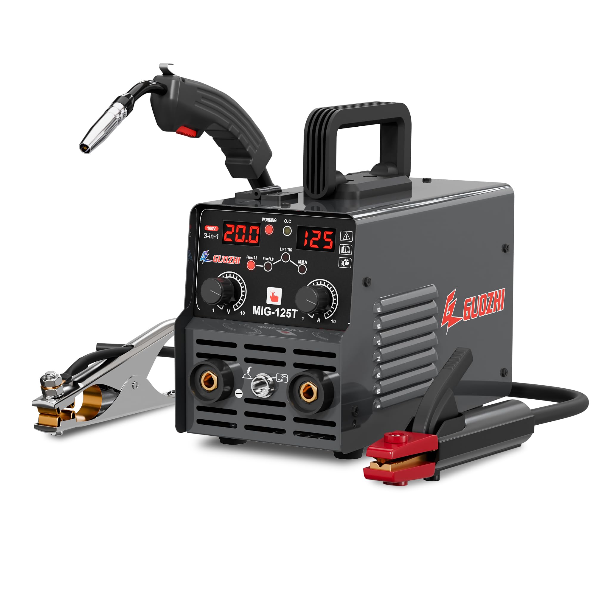Amazon | GZ GUOZHI 溶接機 100v 半自動 125A アーク溶接 ノンガス
