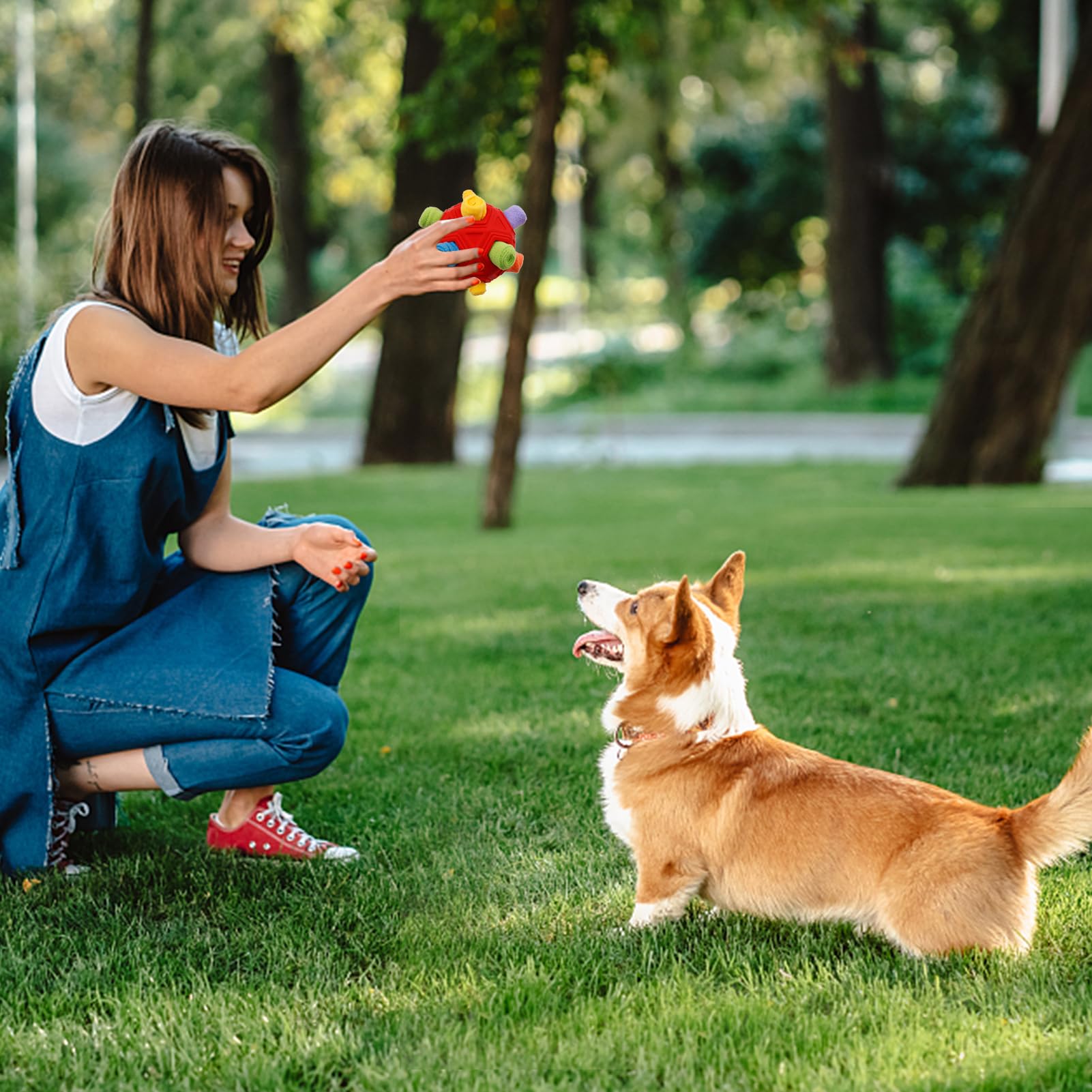 Palla da fiuto per cani, abilità giocattoli interattivi portatili per cani, giocattoli da masticare per l'arricchimento del cane, incoraggiano le abilità naturali di foraggiamento Slow Food Training