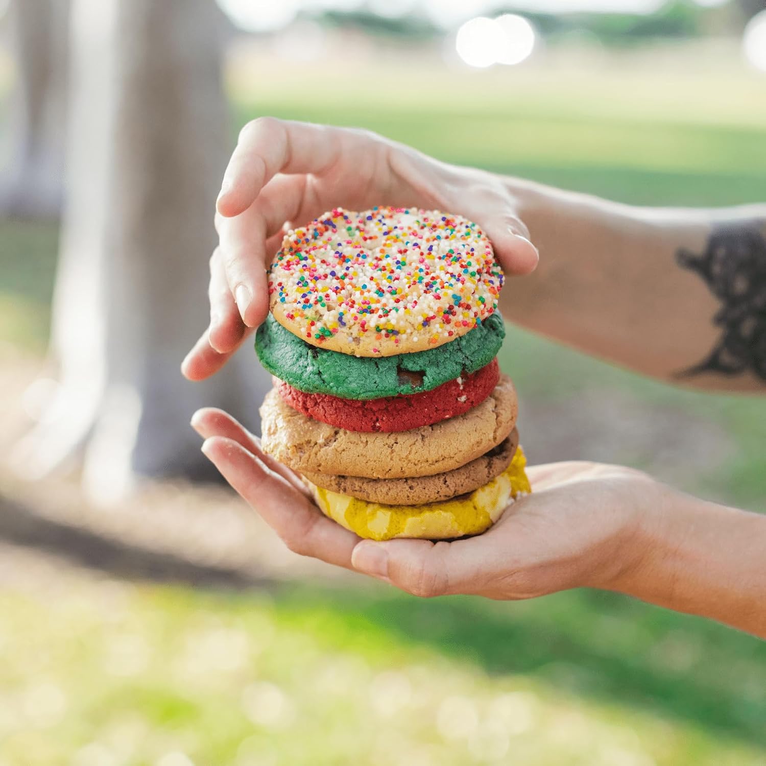 The Cravory: Birthday Cake Cookies - 12 cookies, 2.0 oz. each - Individually Wrapped -Gourmet - Baked Fresh - Dessert, Snack or Baked Goods