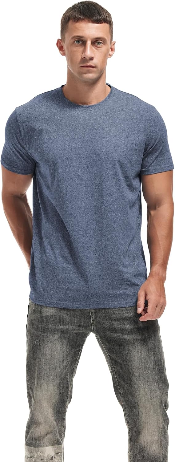 VEIISAR Crew Neck Tees Premium Men's T-Shirts - Soft and Fit Mens T-Shirt - Casual Stylish Tee for Men S - 4XL