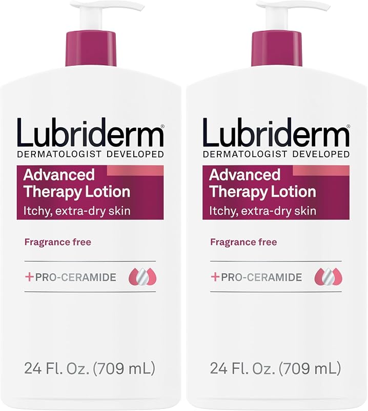 Advanced Therapy Moisturizing Lotion with Vitamins E and B5, Deep Hydration for Extra Dry Skin, Non-Greasy Formula, 24 fl. oz (Pack of 2)