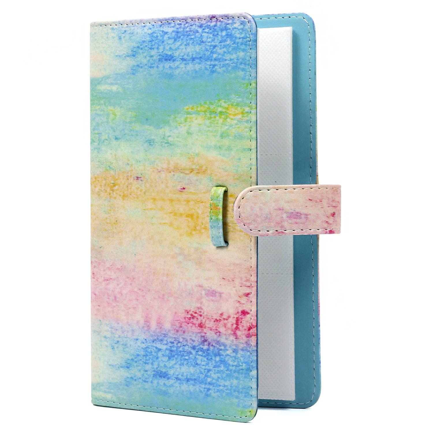 FotoCart 96 Pockets Mini Film Photo Album PU Leather Cover for Fujifilm Instax Mini LiPlay 11 9 8 7s 70 90 Link Instant Camera 3 Inch Polaroid Picture Name Card Holder (Water Color, 96 PU Photo Album)