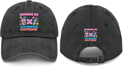 Running On Flu Shot Caffeine Vaccine Nursing Nurse Hat for Women Baseball Cap Classic Washed Ball