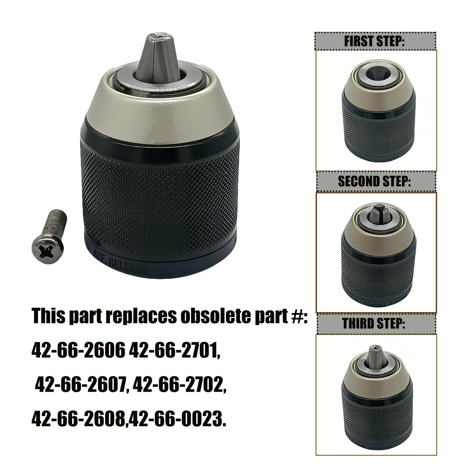 42-66-2701 42-66-2608 Keyless Chuck Assembly Replacement Parts for