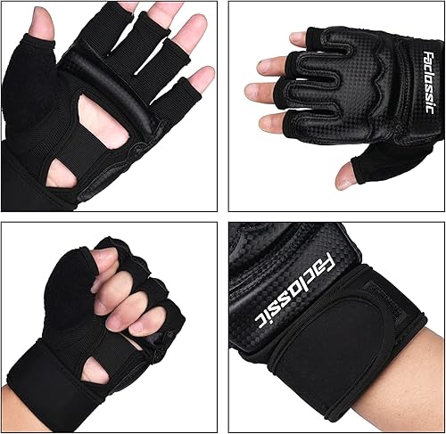 Miniatura 5 de Guantes de boxeo de kickboxing, guantes de boxeo para hombres, mujeres, niños, medio dedo, saco de boxeo, guantes de lucha, guantes UFC para hombres