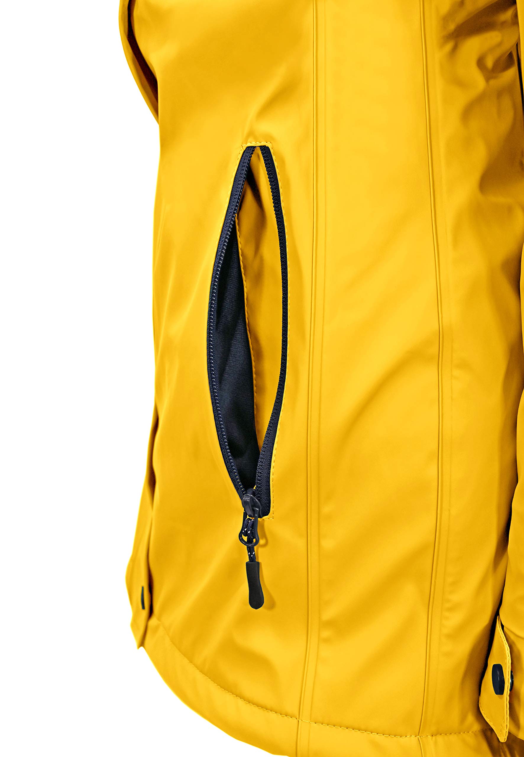 MADSea Damen Regenmantel Friesennerz mit Teddyfleece warm gefüttert Regenjacke wasserdicht