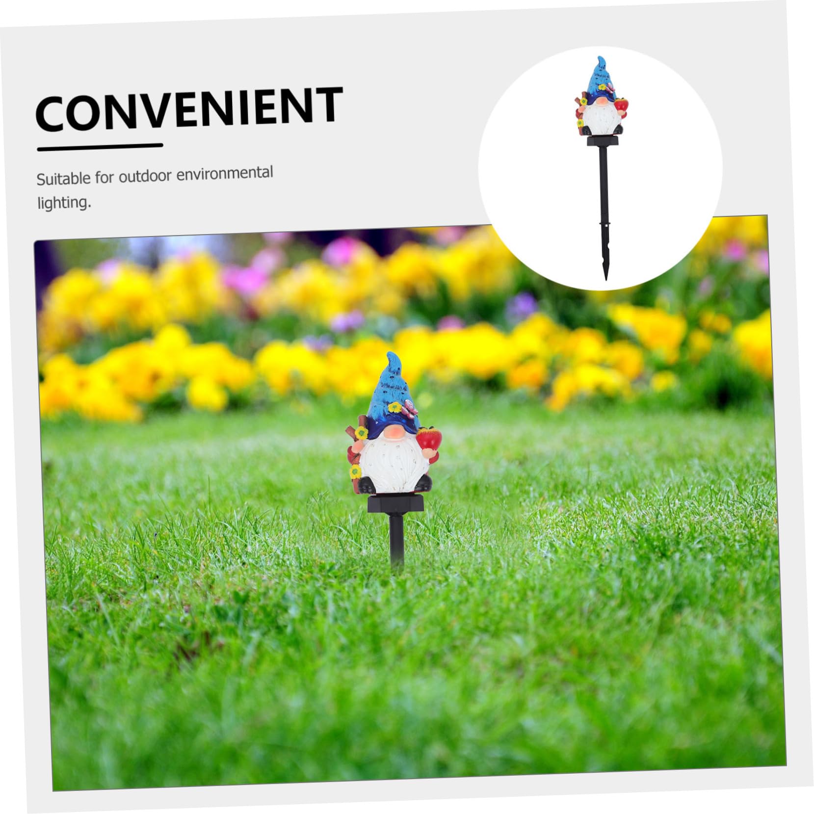 Veemoon Luces De Paisaje Enanas De Resina Lámpara Solar De Enano Para Césped Estacas Solares Para Decoración De Jardín Iluminación Exterior Para Patio