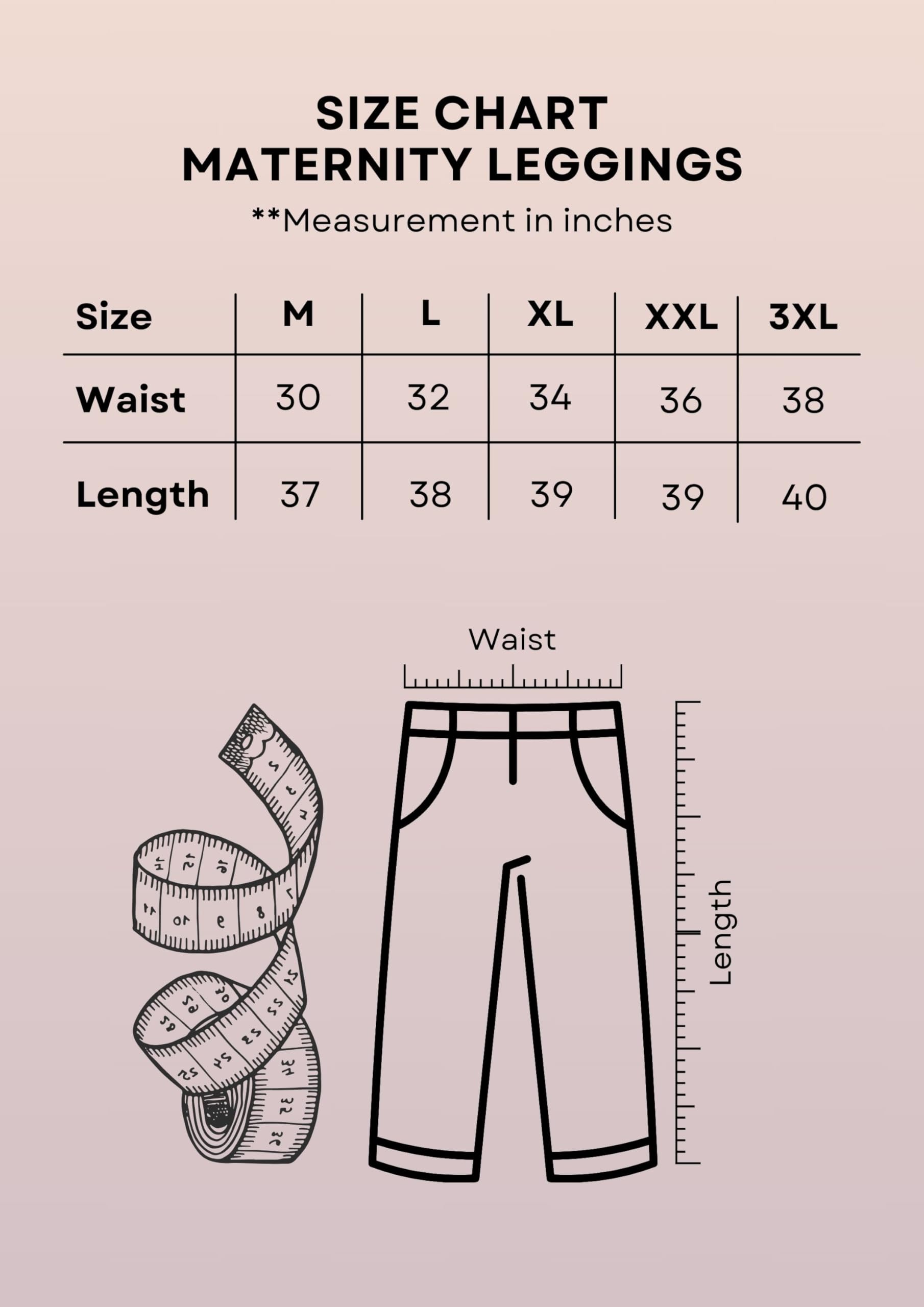 Litelooks Women's Cotton Lycra Over Belly Maternity Leggings - Comfortable, Seam-Free, High Waist Support, Stretchable Pregnancy Pants for Pre & Post Pregnancy (in, Alpha, 2XL, Regular, BLK-BEGE) - Image 3 thumbnail