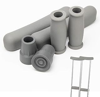 Sponsored Ad - Replacement Crutch Pads, AHIER Padding for Walking Arm Crutches, Hand Grips, and Feet Caps, Fits Standard A...