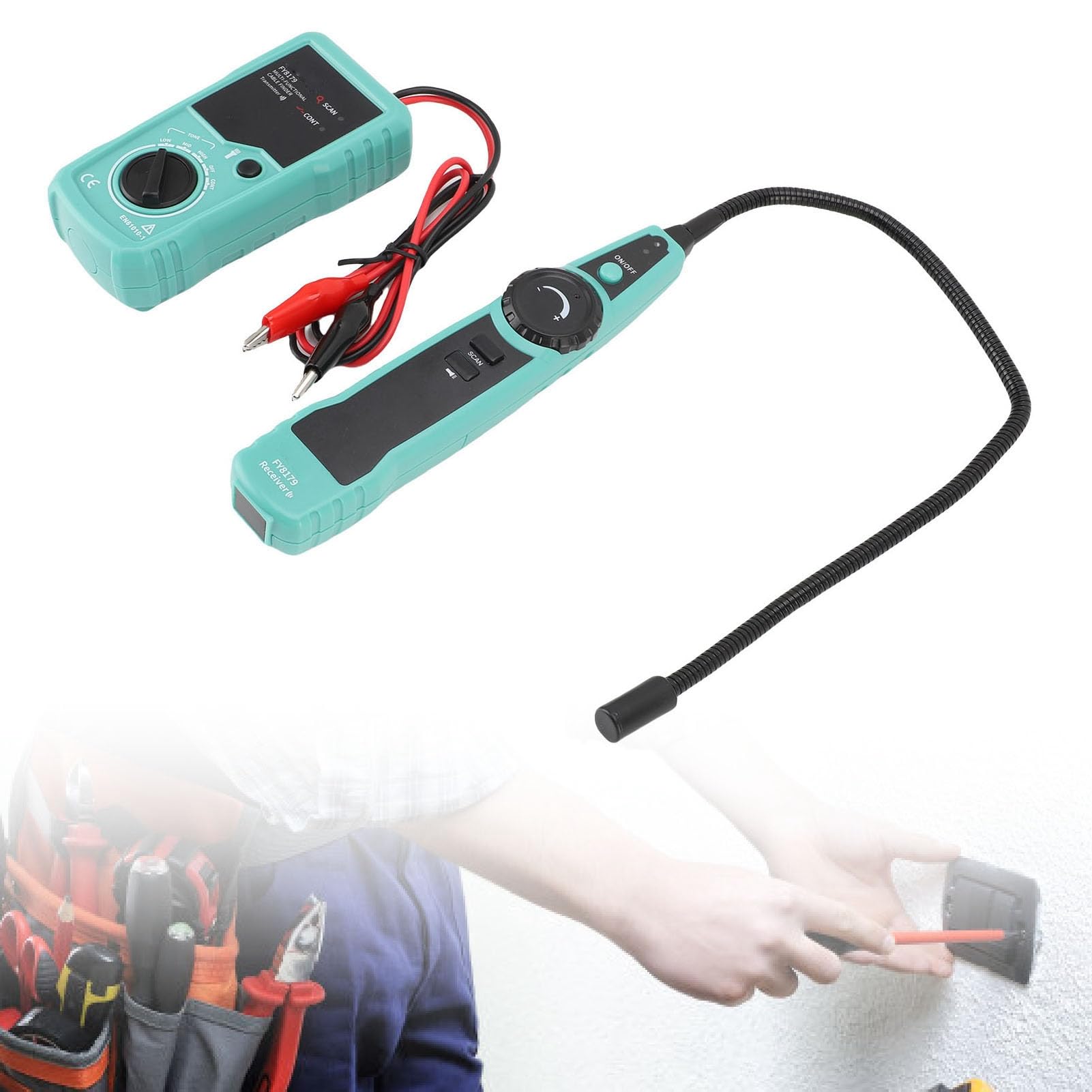 Garosa Localizador de Cables Subterráneos, Detector de Cables, Buscador de Antiinterferencias para Rastrear Redes Eléctricas y Telefónicos Enterrados