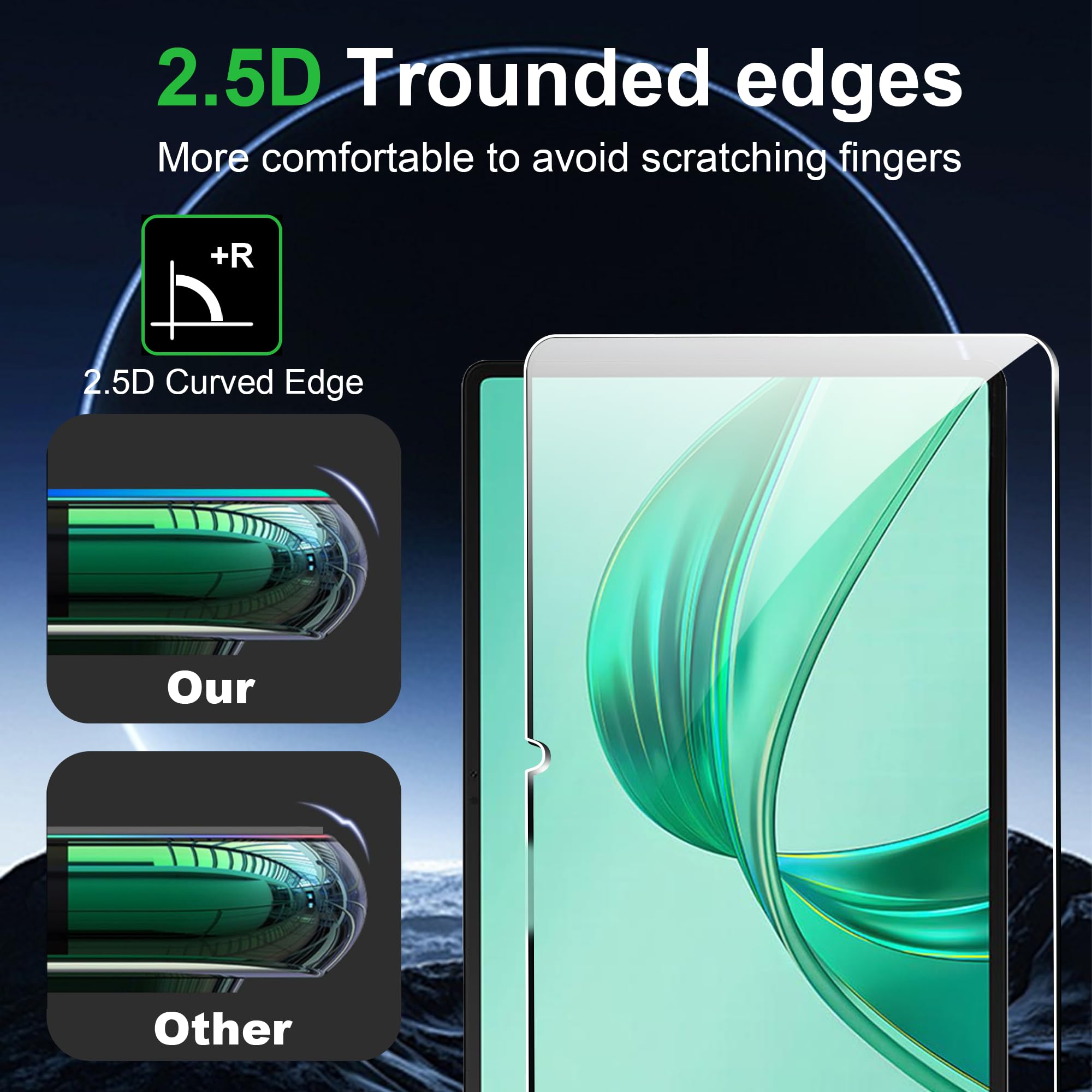 Pellicola Protettiva Per Honor Pad X8a 11'' - 2 Pezzi | Vetro Temperato 9H | Anti-Graffio - Foto 2