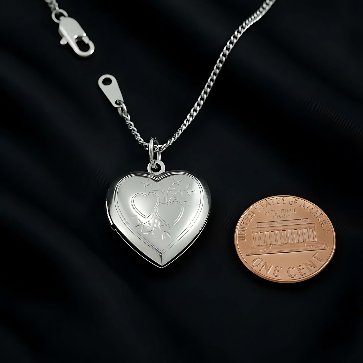 LIFETIME JEWELRY Two Hearts Locket Necklace That Holds Pictures 24k Gold Plated
