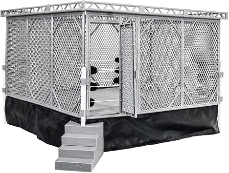 Figures Toy Company Steel Cage Playset Wrestling Rings | Turn Your Wrestling Figure Ring Into a Steel Cage Match Playset, Designed for Figures Toy Company Rings