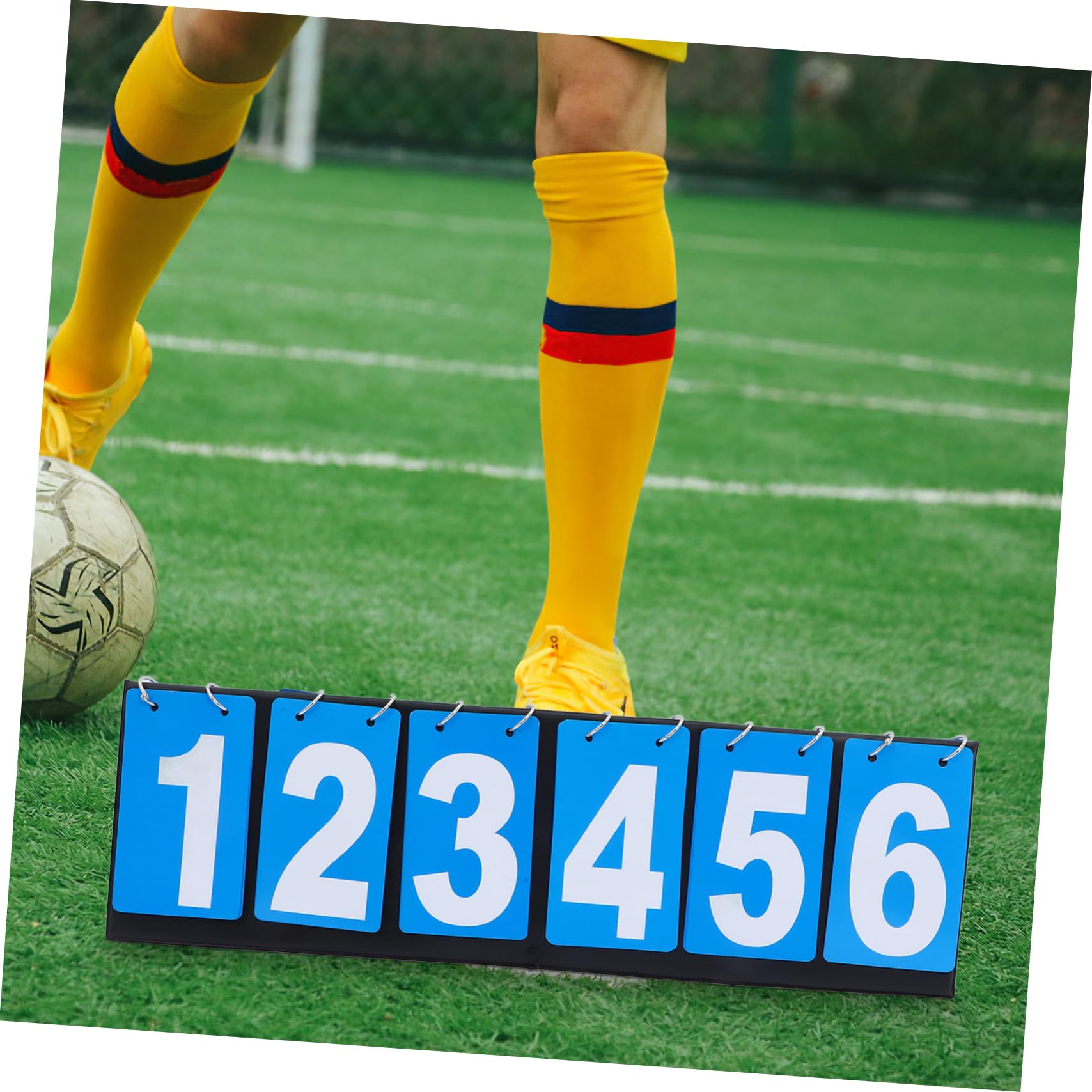 TOYANDONA Tabellone Punteggio Portatile ASSE Leggero Sport Tavole di Grandi Dimensioni Punto Segnapunti Riutilizzabile Tabelloni Punteggi Segnapunti di Tennis Blue Stoffa