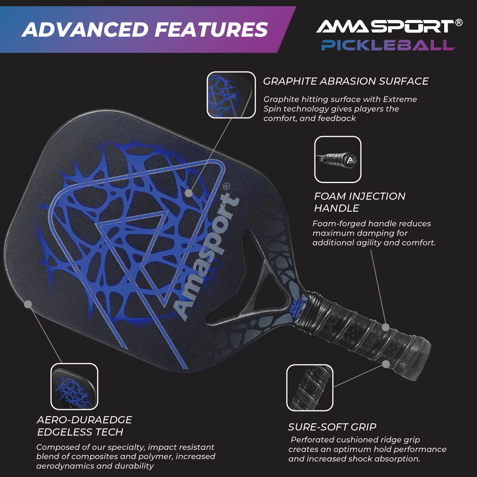 Snapklik.com : Matrix Pickleball Paddle Future 002- Graphite Textured ...
