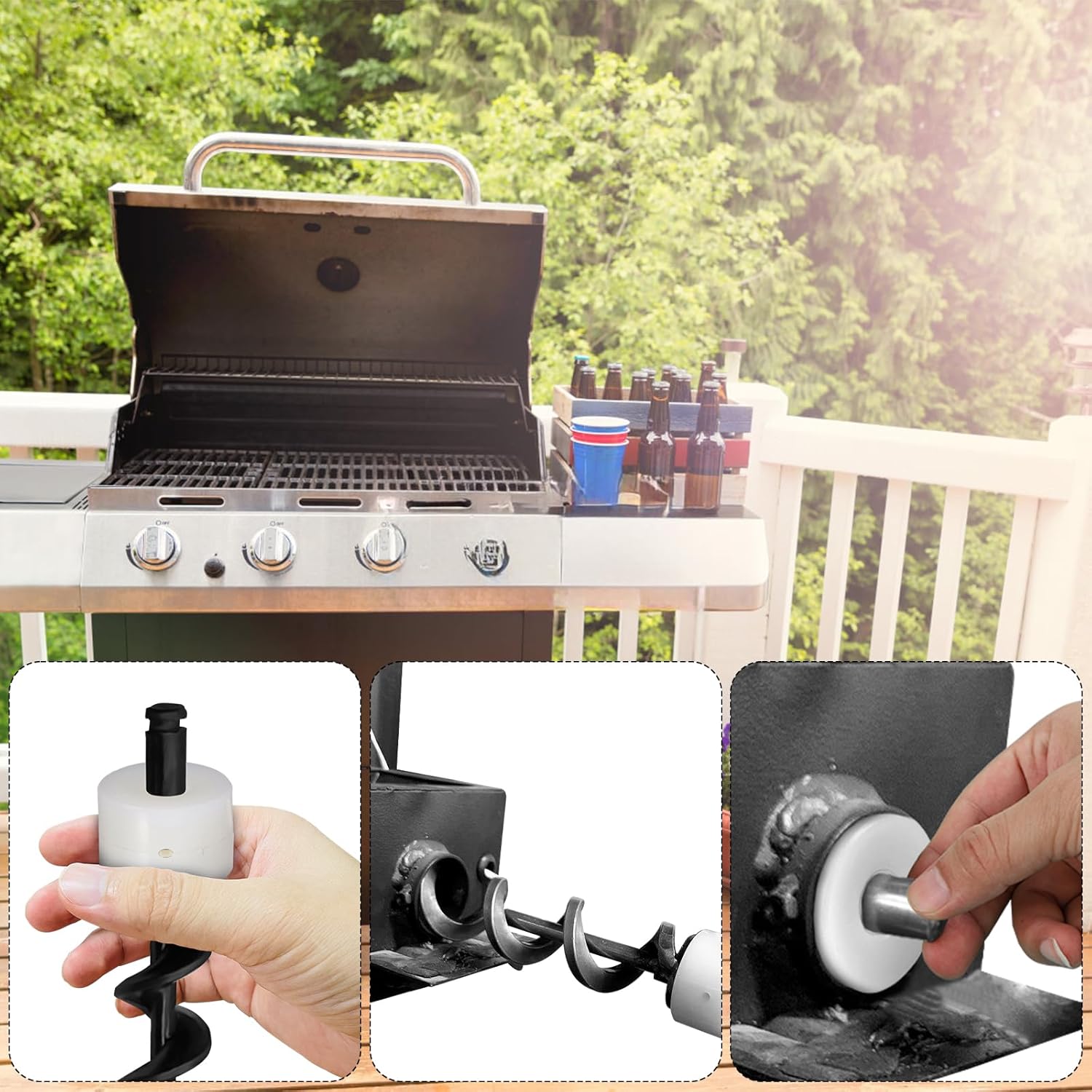 Auger Motor Bushing Replacement, Nylon Bushing for Traeger/Pit Boss/Camp Chef and Z Grills Wood Pellet BBQ Smoker Grills Accessories Replacement Parts