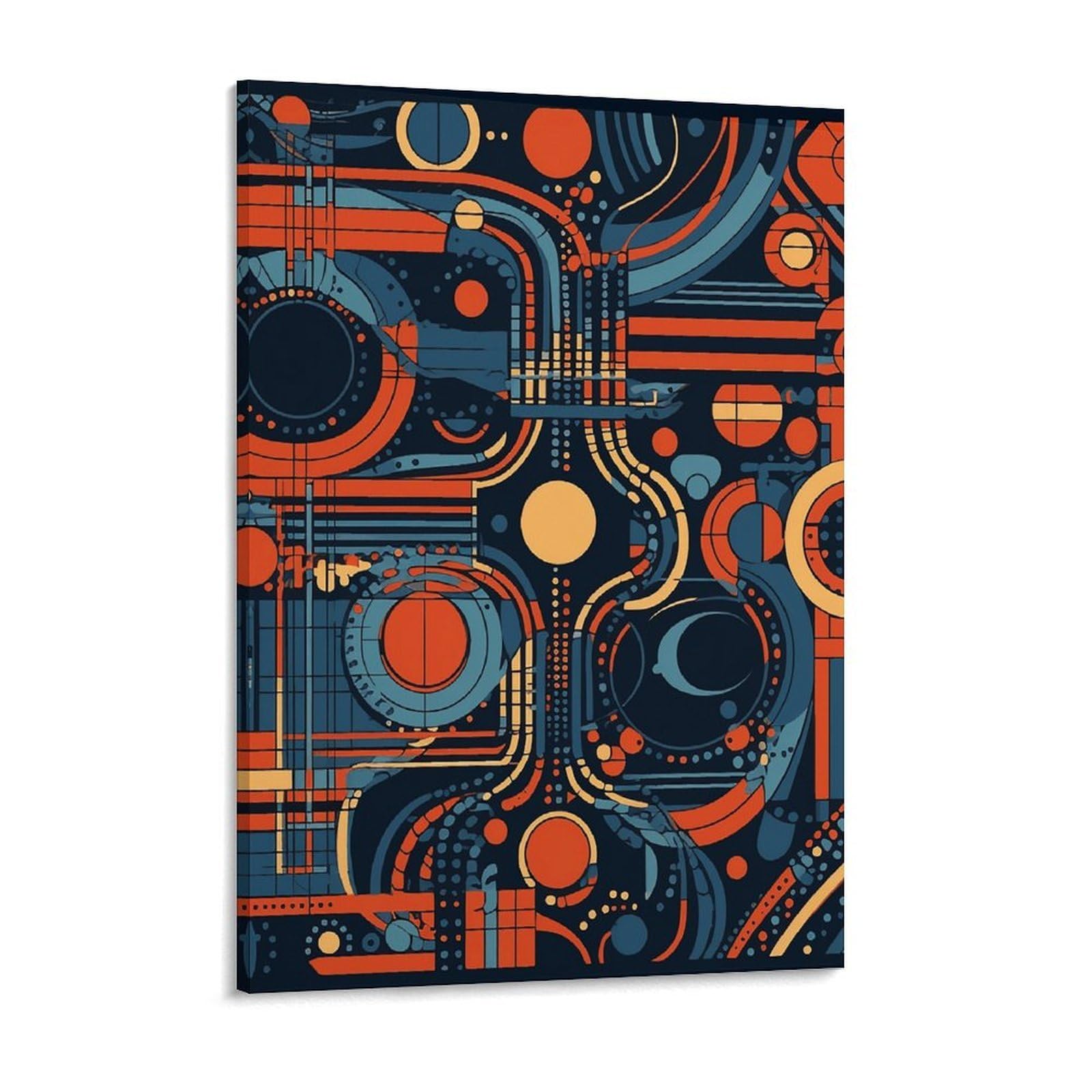 Complex Patterns Canvas Wall Art for Bedroom 12x16inch Canvas Prints Artwork for Walls Modern Picture Artwork Painting for Living Room Aesthetic Wall Paintings for Bathroom Kitchen Office Dec