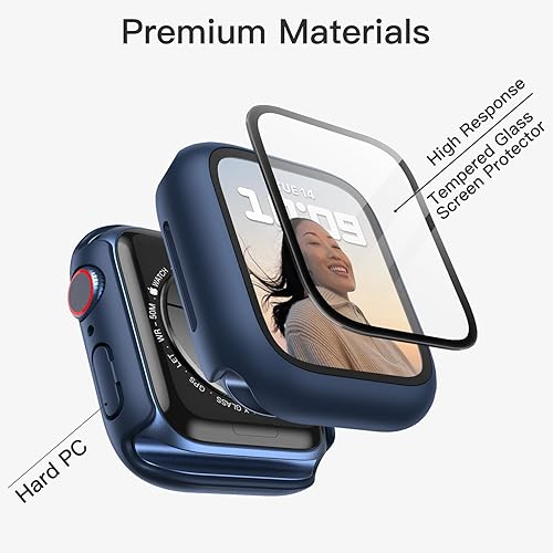 Vista 8 de JETech Funda con protector de pantalla para Apple Watch SE 3/2/1 (2025/2022/2020)/Series 6 5 4 de 1.732 pulgadas, cubierta protectora total