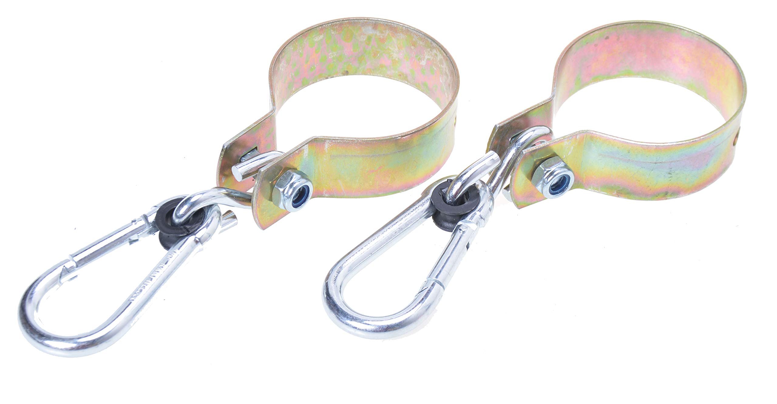 2 Manschettenhaken Mit Karabiner – Verzinkt, Für 100 Mm Rohr/Rundholz, Made In Germany