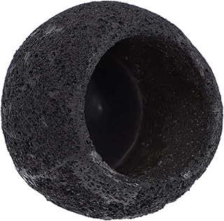 OFFSCH Lava Stone Pot Cactus Plant Flower Vases for Centerpieces Glass Planter Resin Black Plant Pot Terracotta Bonsai Planter Candy Bowl Holder Key Flower Arrangement Pot Flower Pot Mini