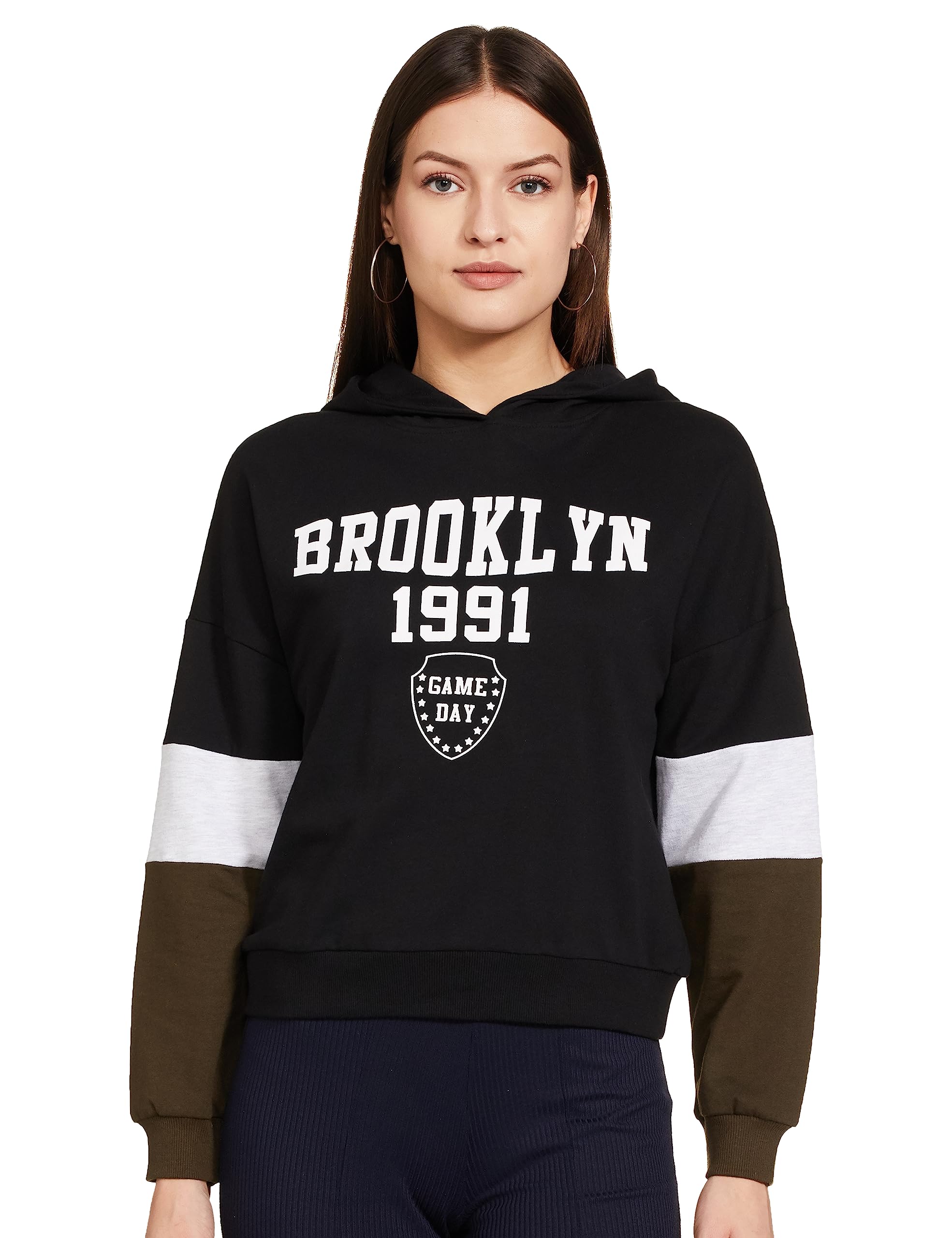 MaxCotton Women Hooded Graphic Sweatshirt