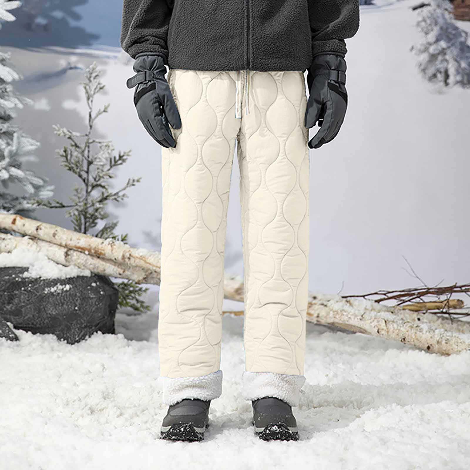 Generisch Herren Freizeithose mit Wärmepolsterung für Outdoor Sport Winteraktivitäten gerade geschnittene Hose mit dekorativem Kürbismuster